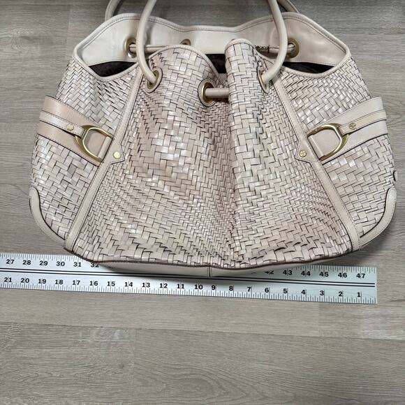 Cole Haan Genevieve Woven Denny Satchel Bag - Picture 12 of 14